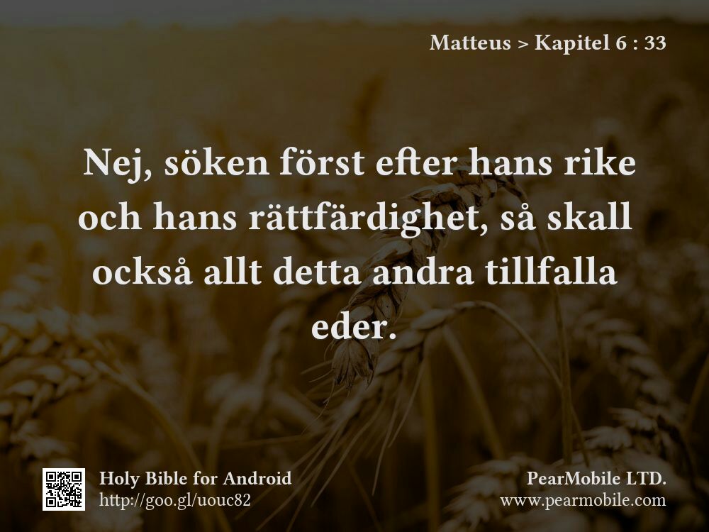 Matteus, Kapitel 6:33